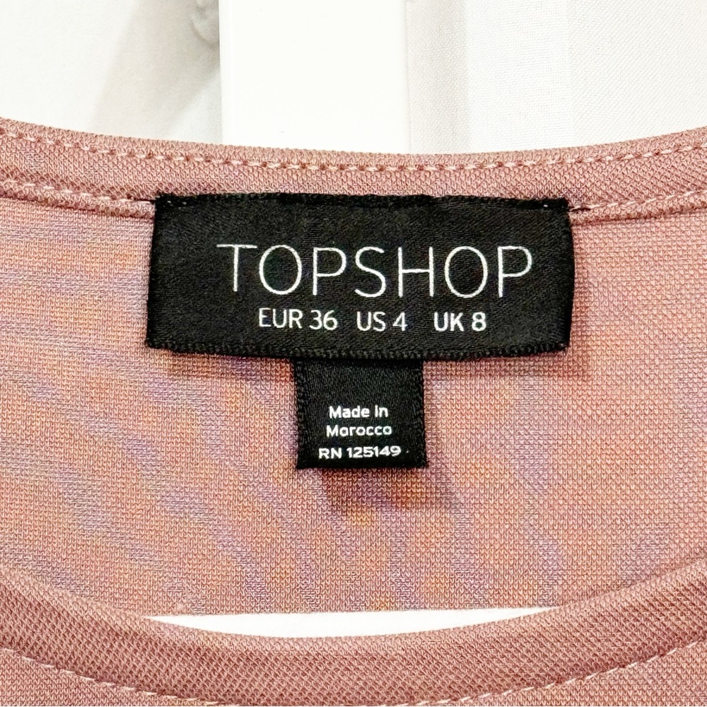 🥈 379. Topshop Asymmetrical Draped Midi Dress in Soft Mauve Pink - Picture 6 of 9